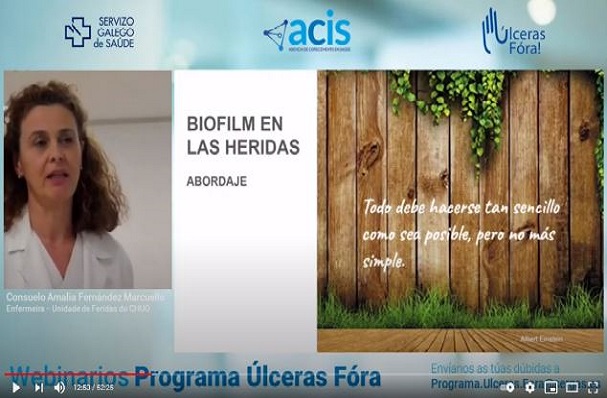 Webinario-Biofilm bacteriano en úlceras e feridas agudas. Consuelo Amalia Fernández Marcuello